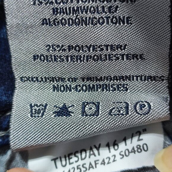 Silver Jeans Tuesday 16 1/2 low-rise slim bootcut women's sz W28/L33 indigo blue - Picture 9 of 16